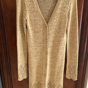 BCBG Long  camel colored cardigan